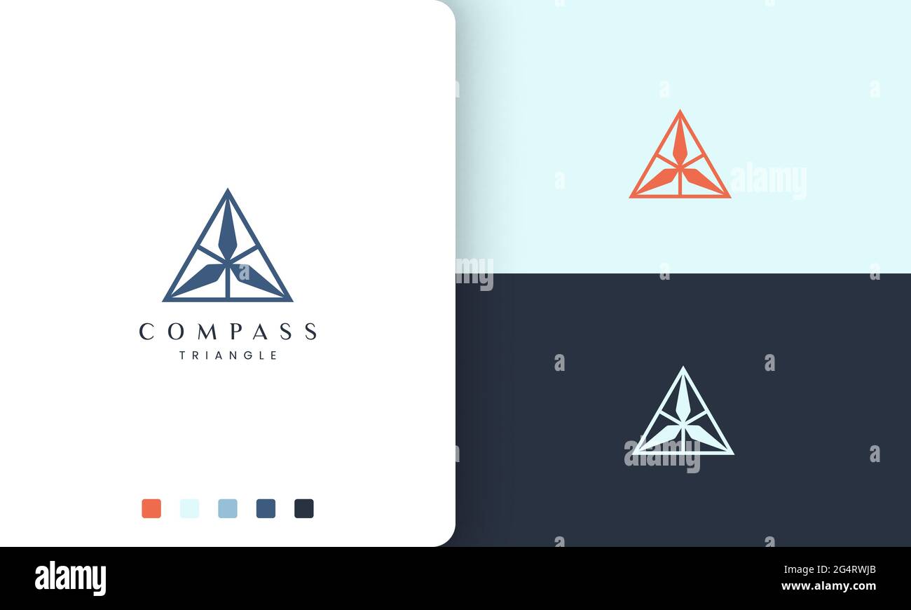 logo de navigation ou d'aventure avec une forme de triangle simple et moderne Illustration de Vecteur