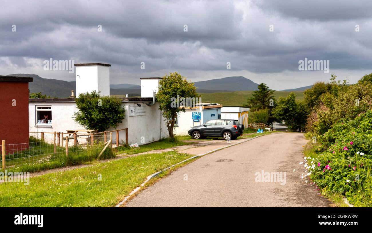 DURNESS SUTHERLAND ÉCOSSE LE VILLAGE ARTISANAL DE BALNAKEIL AU DÉBUT DE L'ÉTÉ Banque D'Images