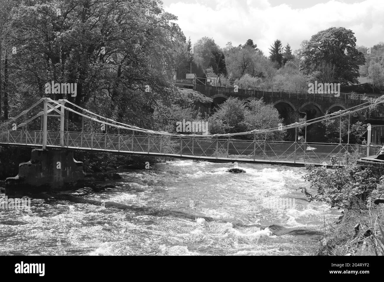 Gare de Berwyn et viaduc de Llangollen au nord du pays de Galles Banque D'Images