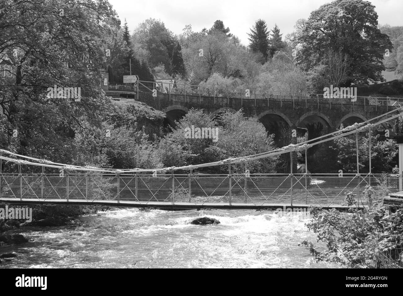 Gare de Berwyn et viaduc de Llangollen au nord du pays de Galles Banque D'Images