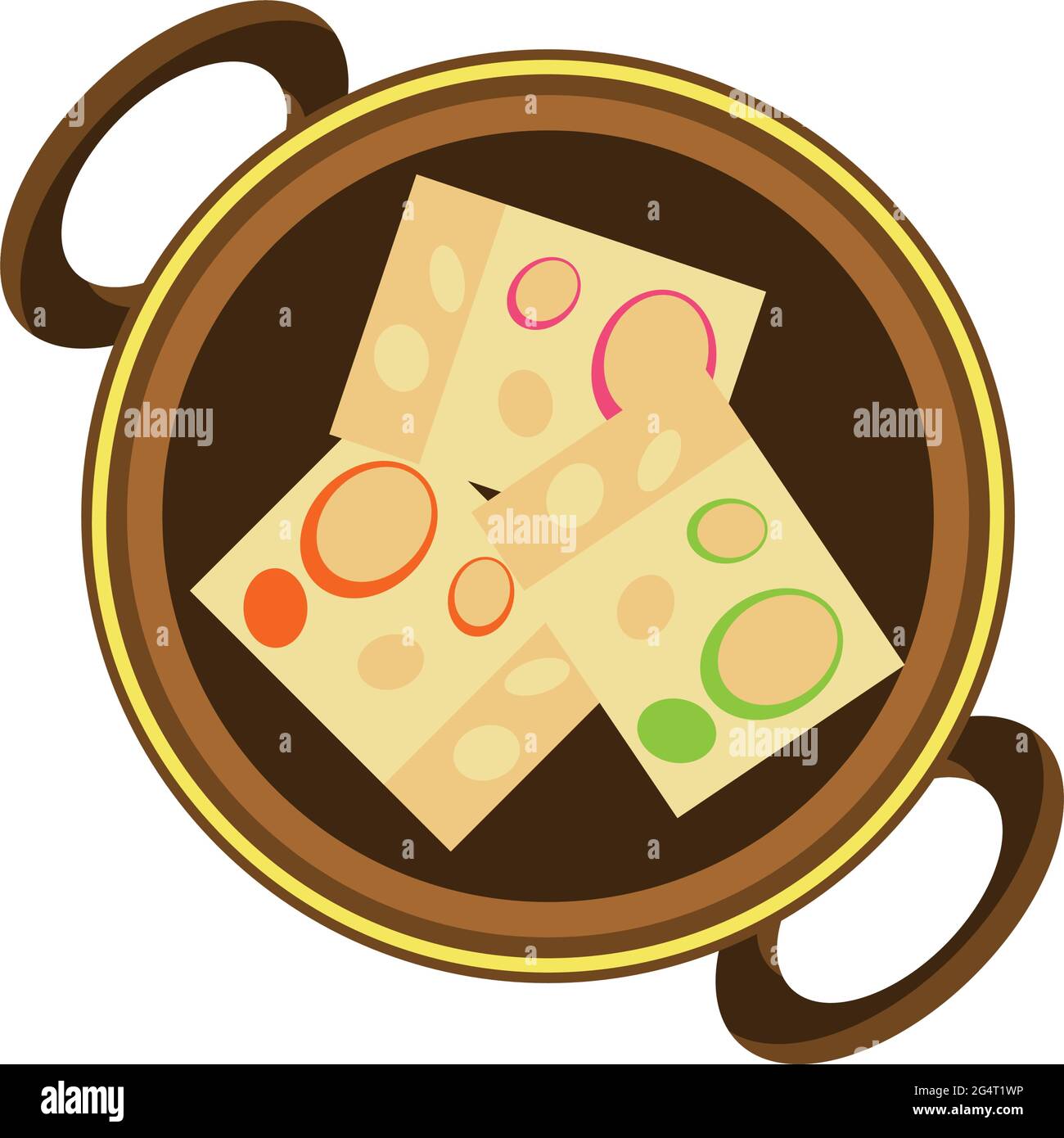 pot avec fromage Illustration de Vecteur