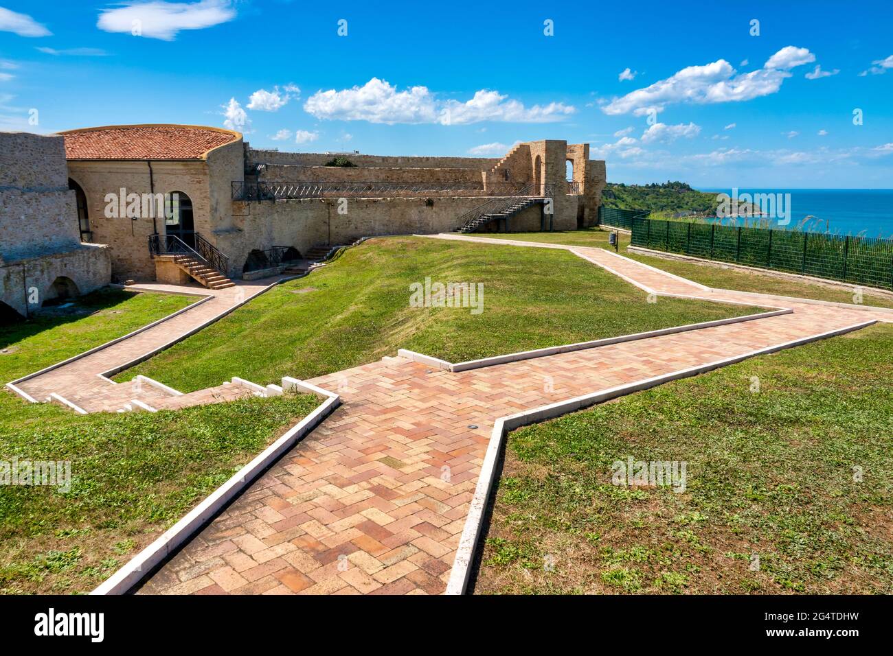 Intérieur du Castello Aragonese, Ortona, Italie Banque D'Images