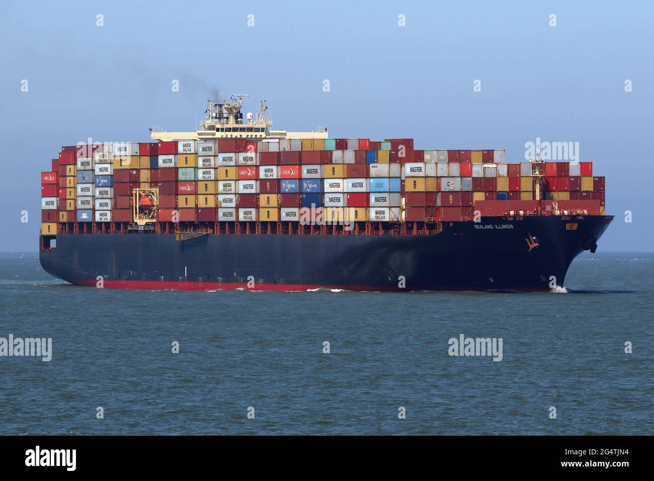 Le navire à conteneurs Sealand Illinois atteindra le port de Rotterdam le 29 mai 2021. Banque D'Images