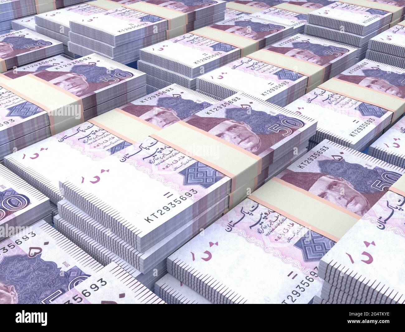 Argent du Pakistan. Roupie pakistanaise. Billets PKR. 50 roupies. Affaires, finances, informations générales. Banque D'Images