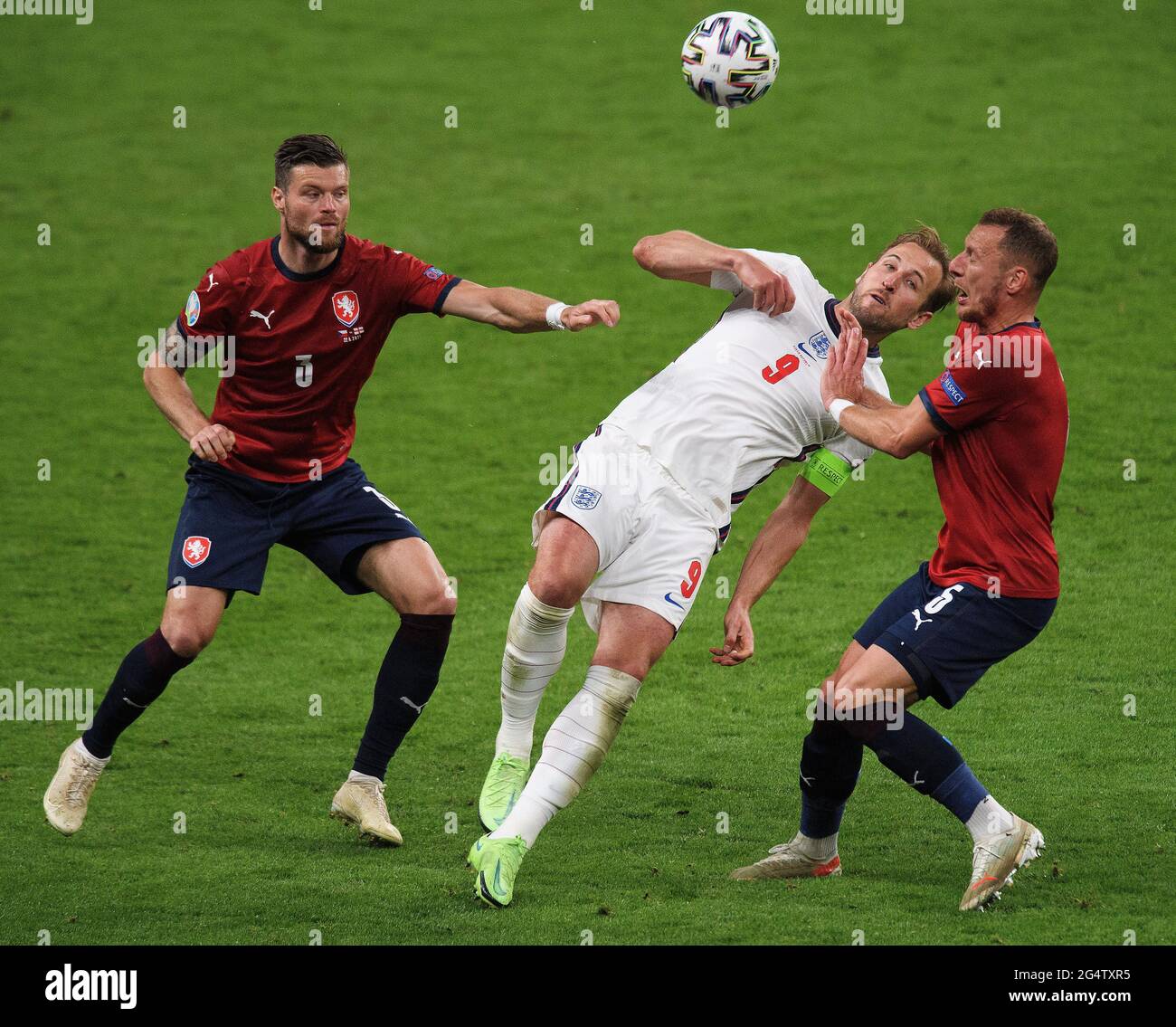 Londres, Royaume-Uni. 22 juin 2021 - Angleterre / Ecosse - UEFA Euro 2020 Group D Match - Wembley - Londres Harry Kane d'Angleterre pendant le match de l'Euro 2020 contre la République tchèque. Crédit photo : © Mark pain / Alamy Live News Banque D'Images