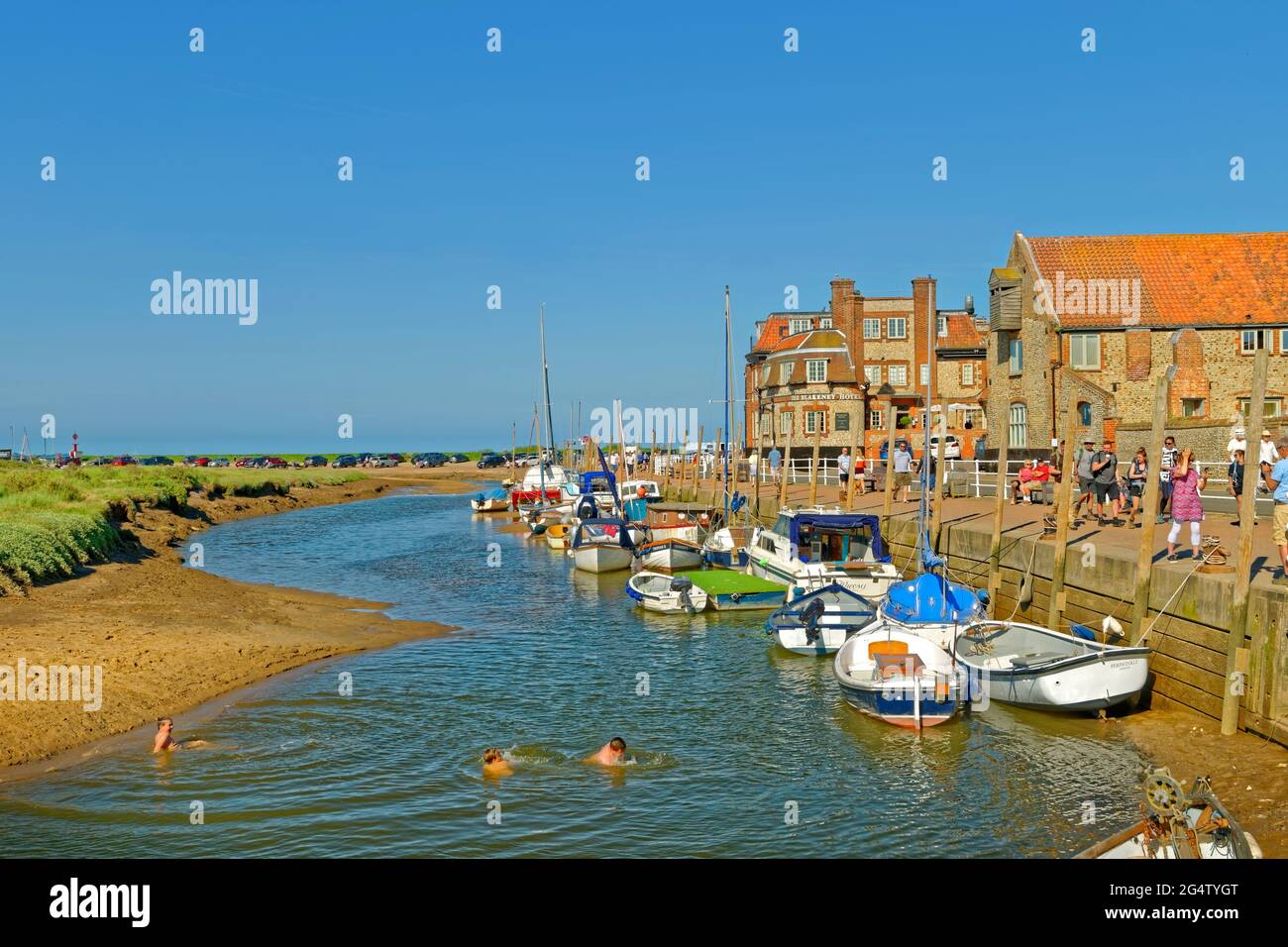 Le quai à Blakeney près de Holt, Norfolk, Angleterre. ROYAUME-UNI. Banque D'Images