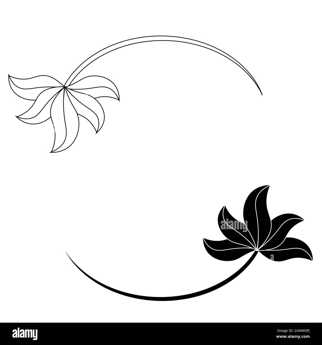 Logo noir et blanc naturel Banque D'Images