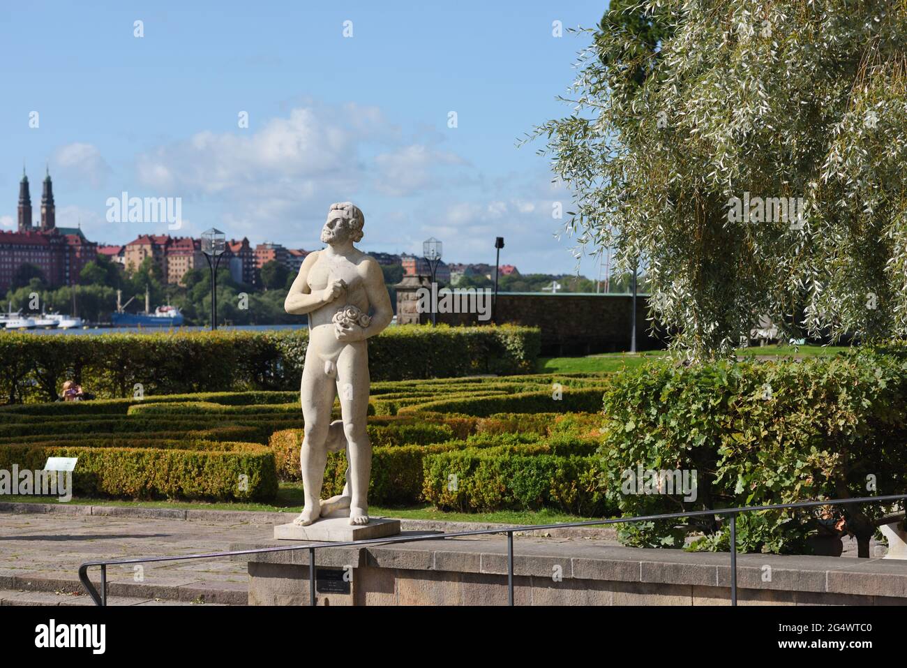 Sculpture d'Ernst Josephson, peintre et poète suédois, par Carl Eldh, artiste et sculpteur suédois, à Stadshusparken, Stockholm, Suède Banque D'Images