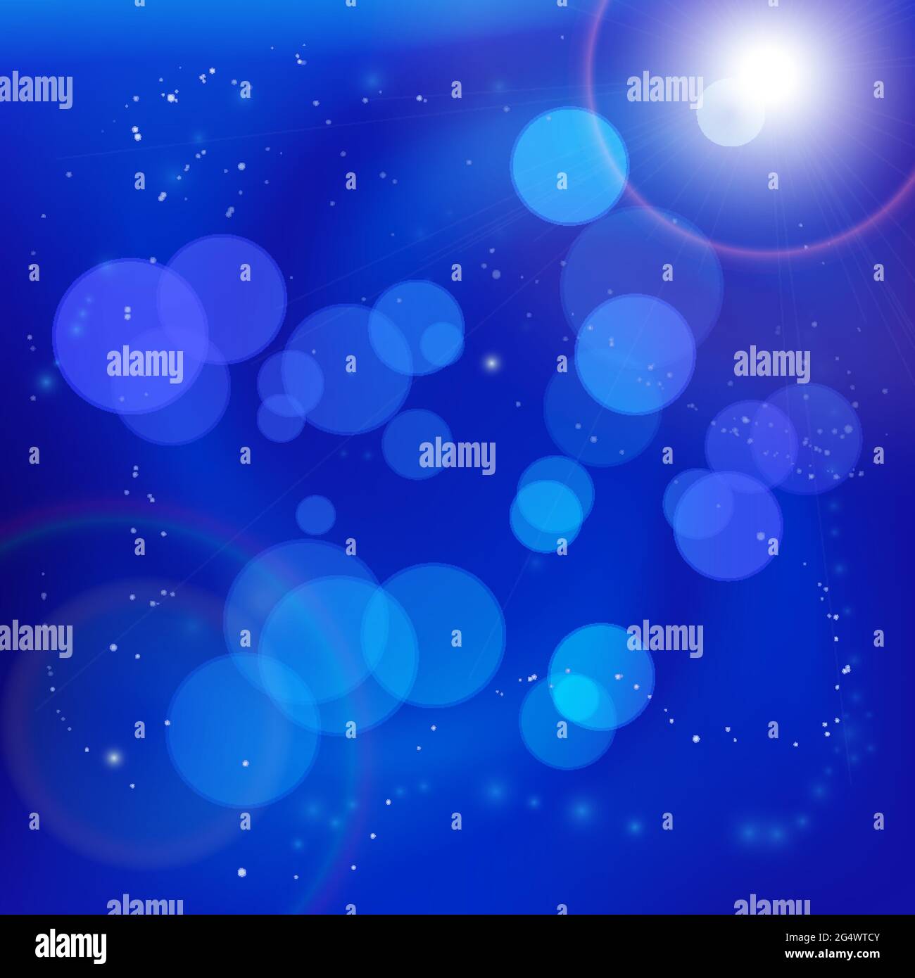 Spots de bokeh de lumière abstraits sur fond bleu lisse et tourbillonnant avec éclat lumineux de lentille. Scène sous-marine ou spatiale. Illustration vectorielle Illustration de Vecteur Spots de bokeh de lumière abstraits sur fond bleu lisse et tourbillonnant avec éclat lumineux de lentille. Scène sous-marine ou spatiale. Illustration vectorielle Illustration de Vecteur