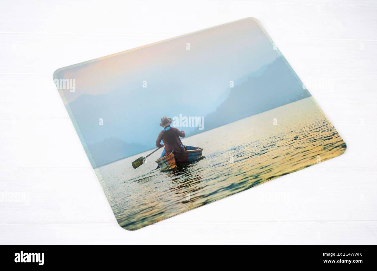 Tapis de souris de design personnel avec belle photo Banque D'Images