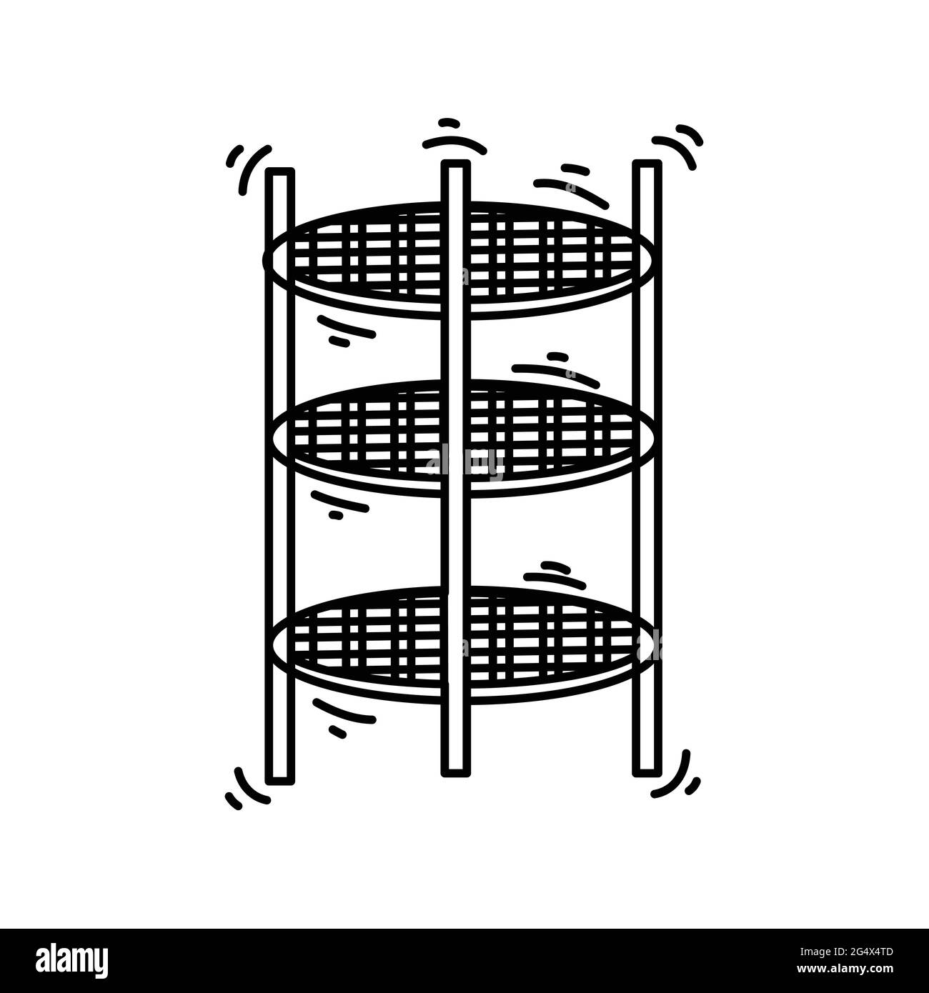 Aire de jeux enfants araignée tour, jouer, enfants, jardin d'enfants. Jeu d'icônes dessiné à la main, contour noir, icône de doodle, dessin d'icône de vecteur. Illustration de Vecteur