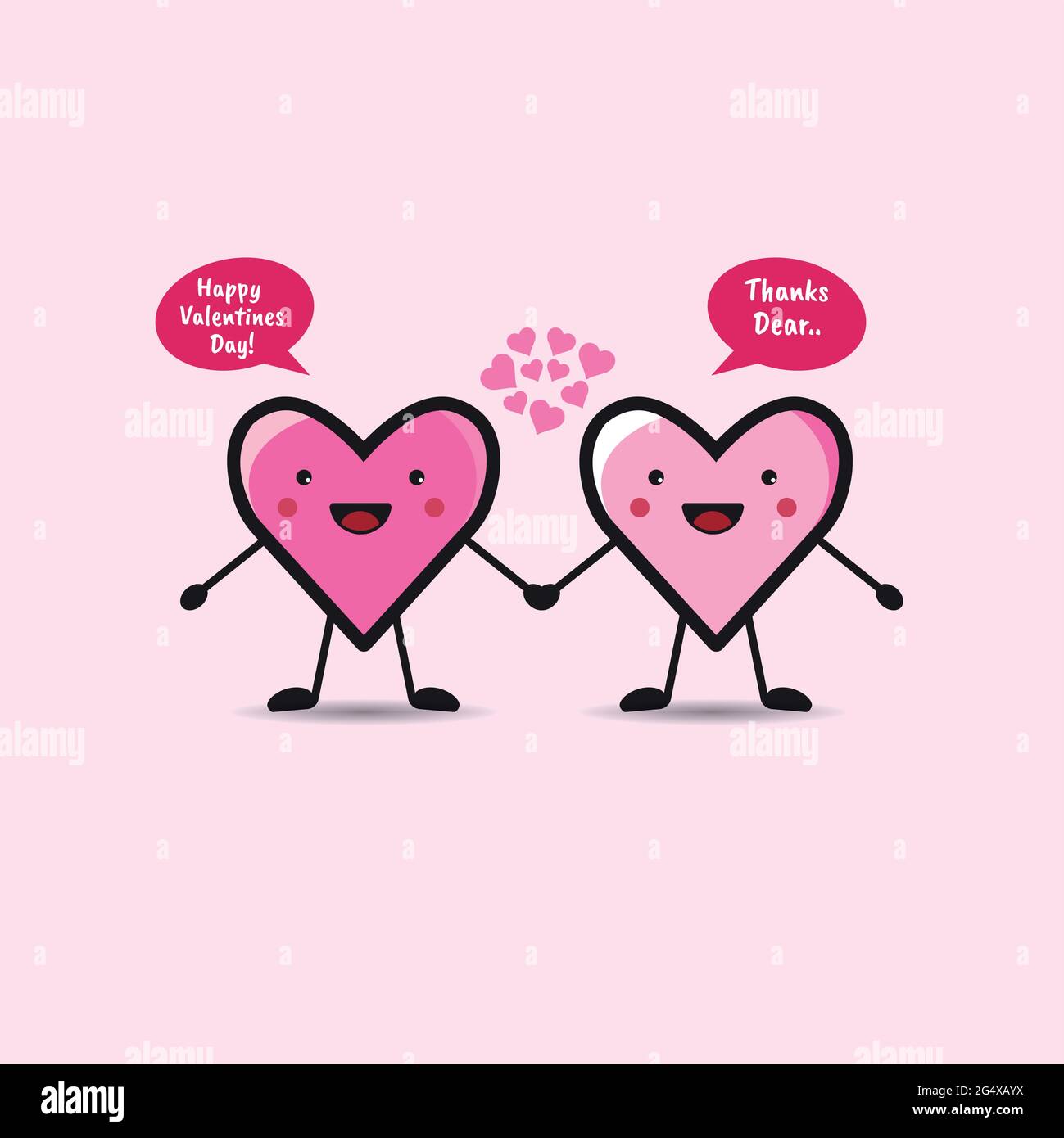 Coeur personnage Love stock vecteur Saint Valentin Illustration de Vecteur