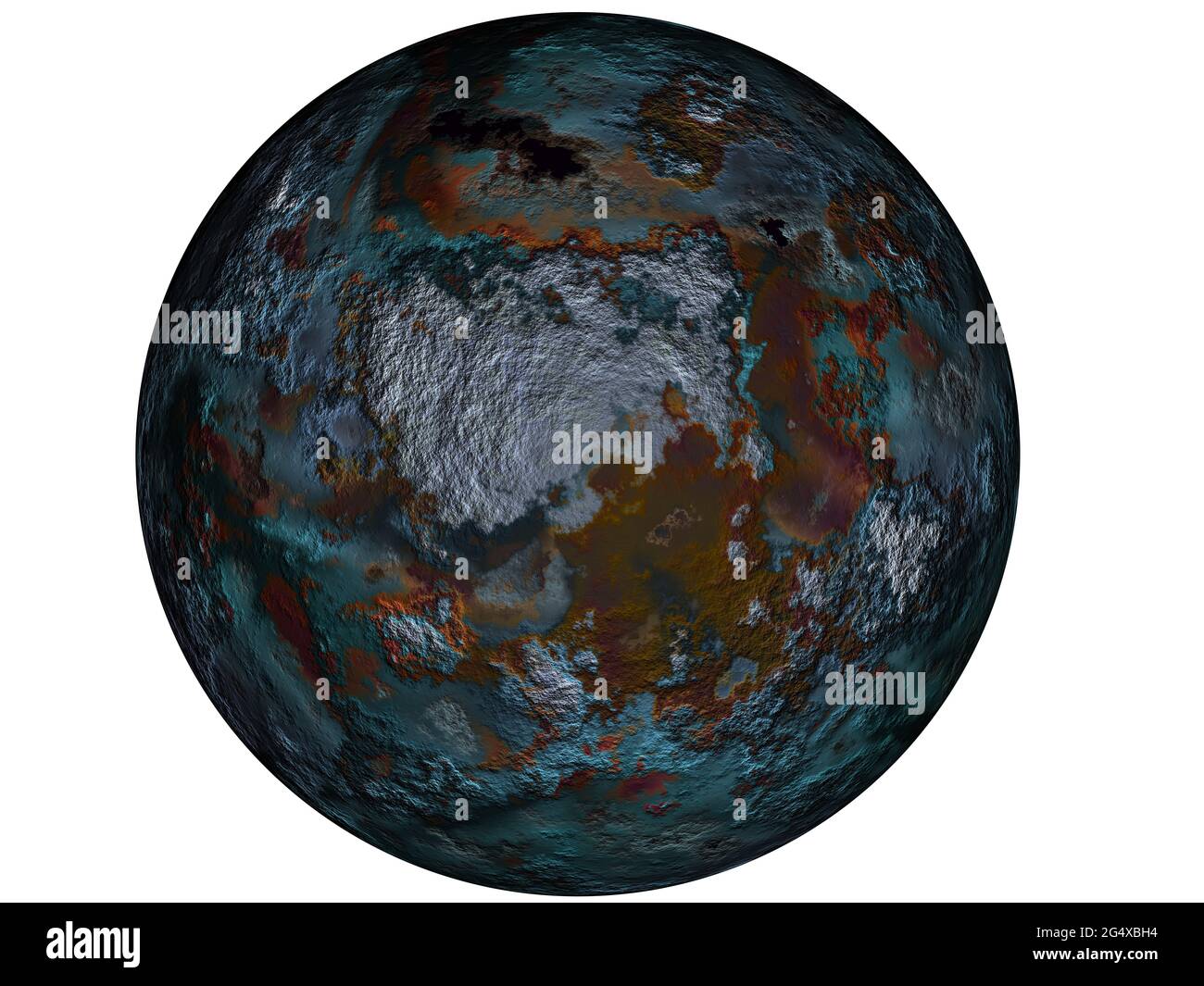 Image 3d de la planète Saturne créée numériquement. Banque D'Images