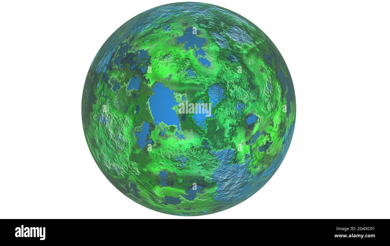 Image 3d haute résolution générée par ordinateur de la planète Uranus. Banque D'Images