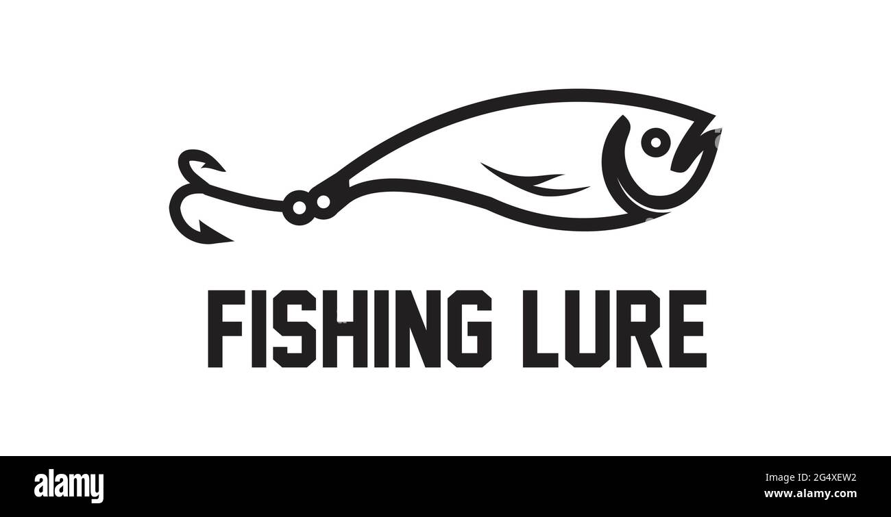 Logo de pêche lure inspiration exclusive Banque D'Images