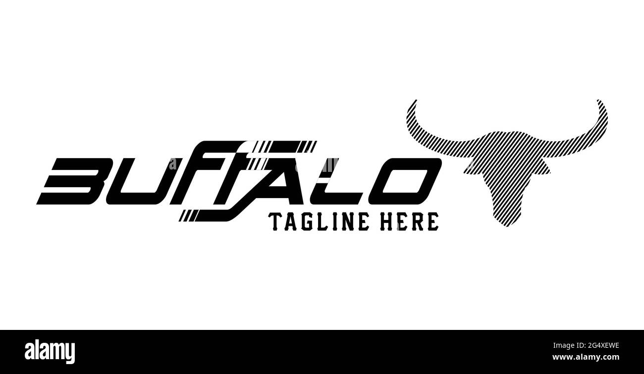 logo buffalo inspiré du design exclusif Banque D'Images
