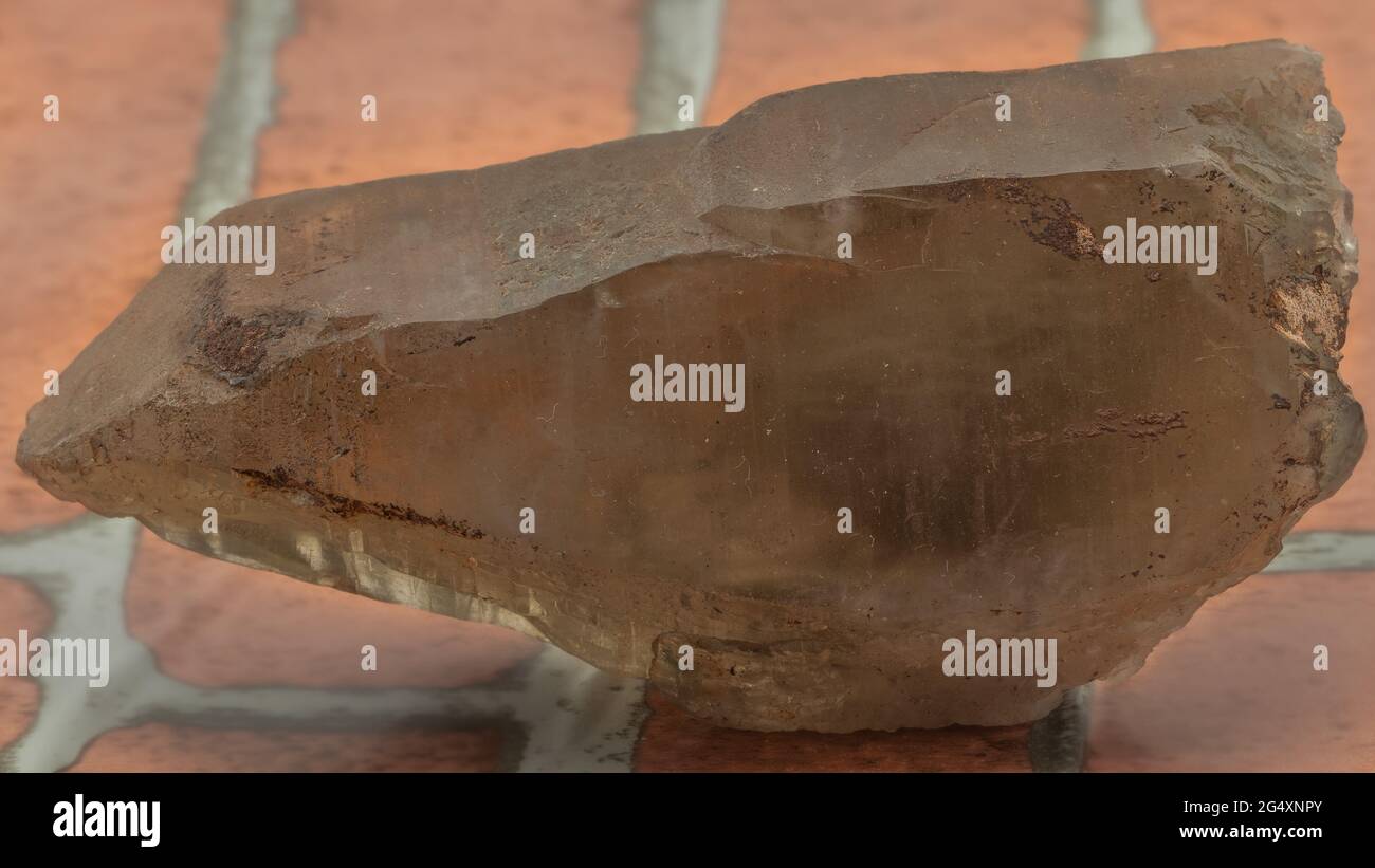 détail des cristaux de quartz fumés Banque D'Images