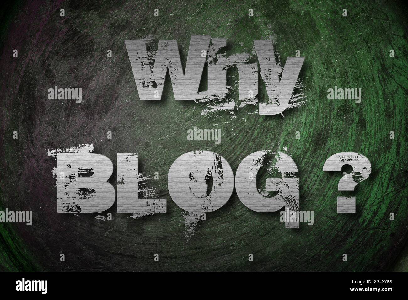 Pourquoi le texte du concept de blog en arrière-plan Banque D'Images