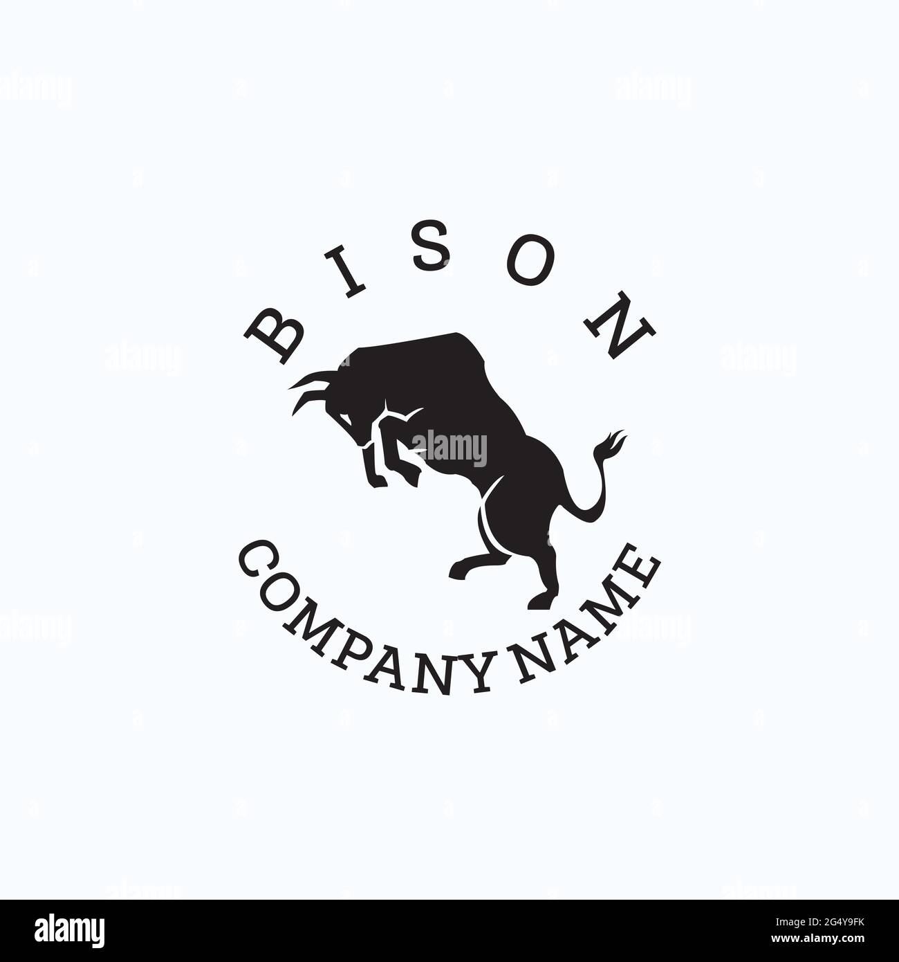 logo bison inspiré du design exclusif Illustration de Vecteur