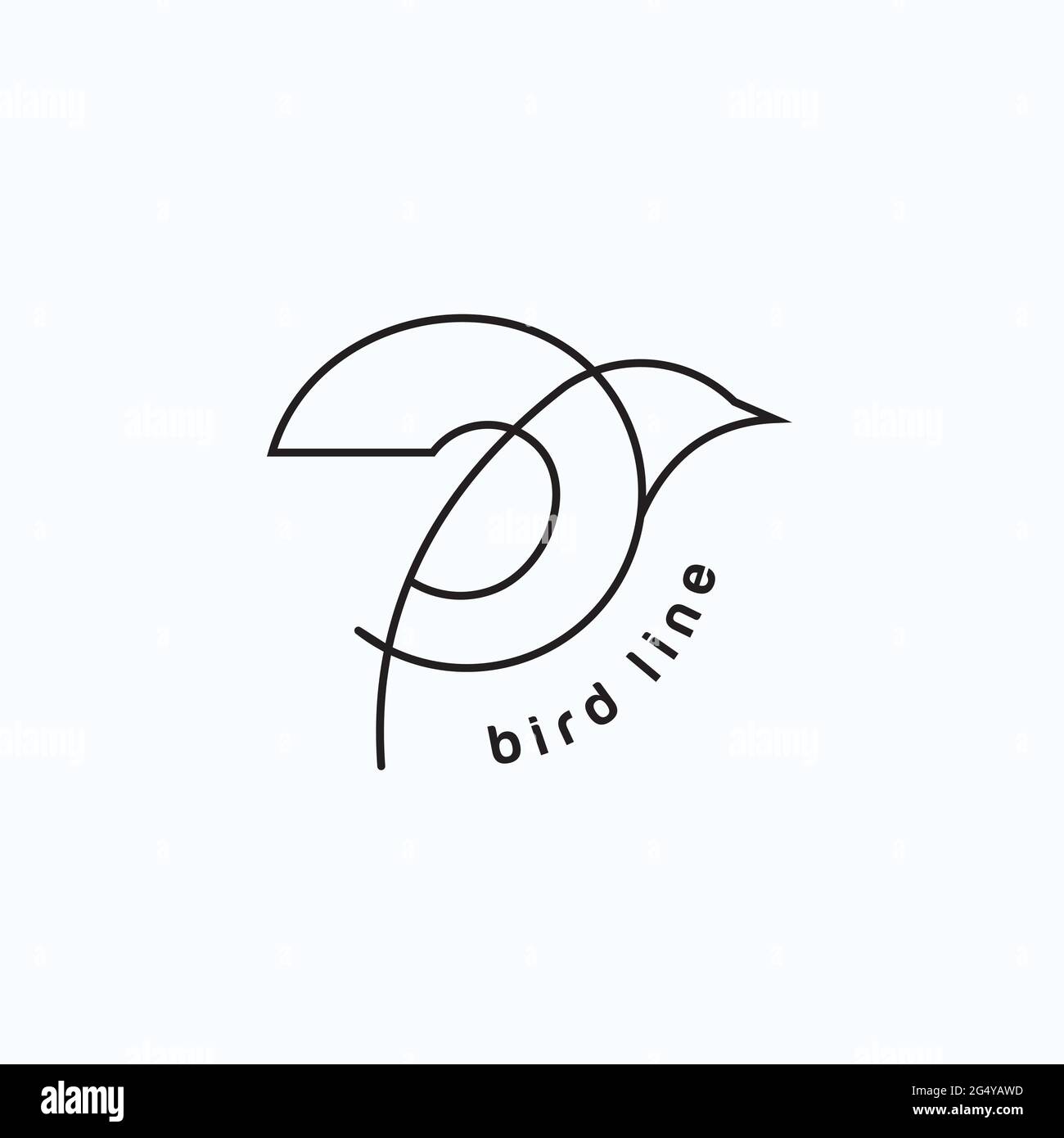 logo bird line inspiré du design exclusif Illustration de Vecteur