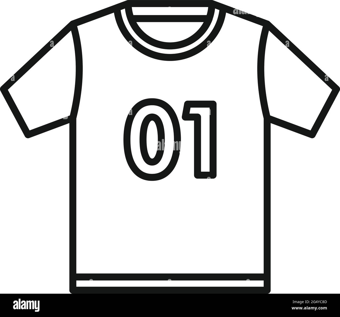 Icône de chemise en forme de hurling, style contour Illustration de Vecteur