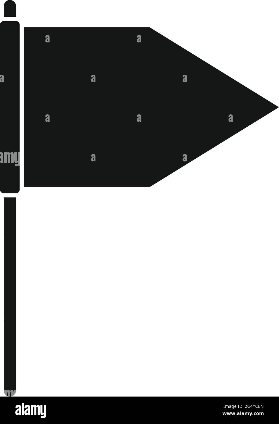 Icône de drapeau d'hurlement, style simple Illustration de Vecteur