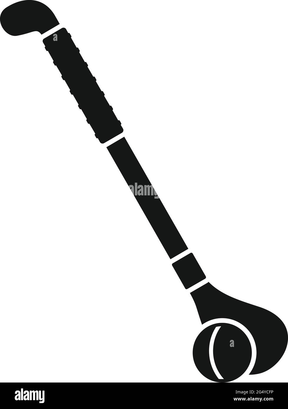 Icône de boule de bâton de hurling, style simple Illustration de Vecteur