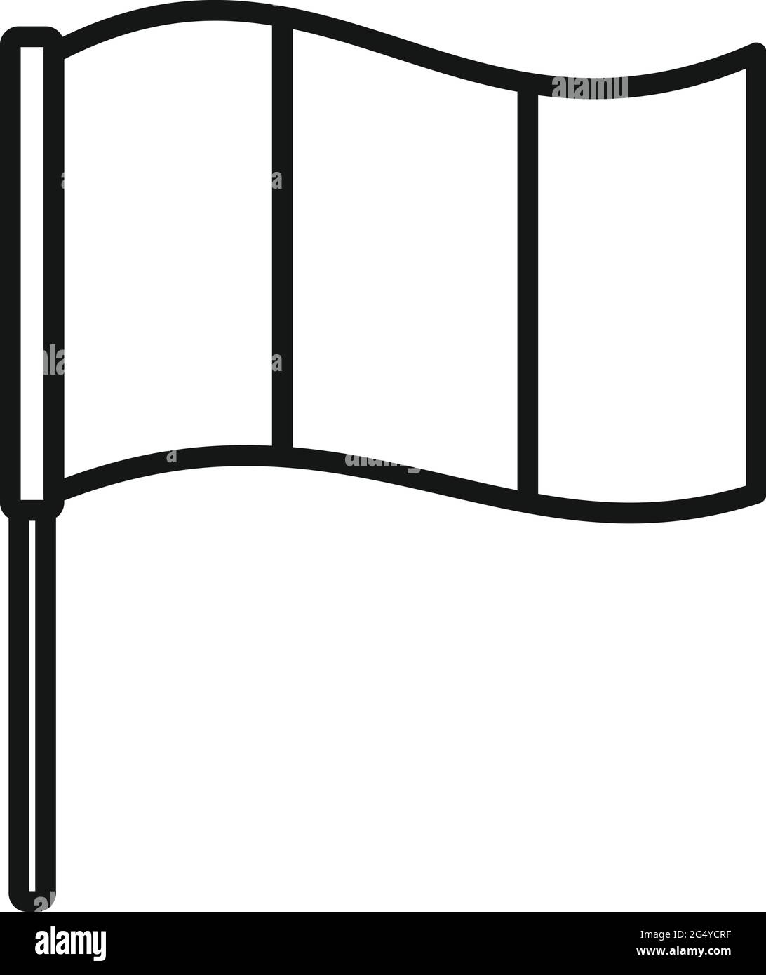 Icône représentant un drapeau irlandais, style contour Illustration de Vecteur