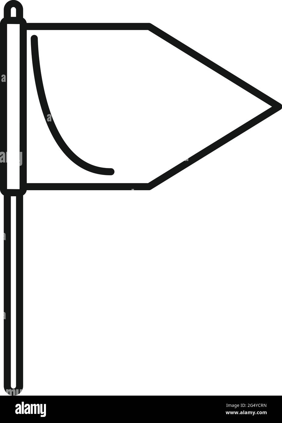 Icône de drapeau d'hurlement, style de contour Illustration de Vecteur