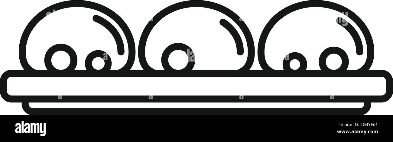 Icône Loukoumades, style de contour Illustration de Vecteur