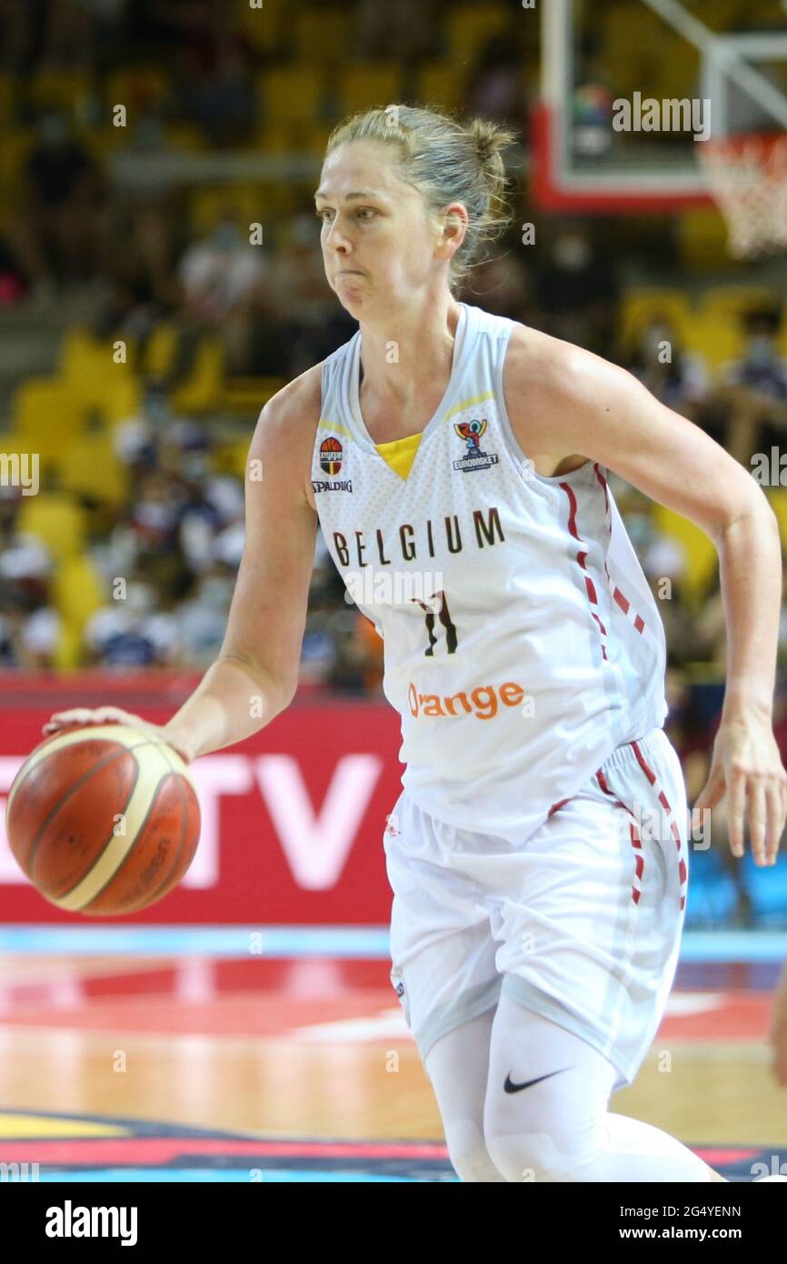 Emma Meesseman de Belgique lors de l'Eurobasket féminin 2021, quart de  finale du match de basket-ball entre la Belgique et la Russie le 23 juin  2021 à Rhenus Sport à Strasbourg, France -