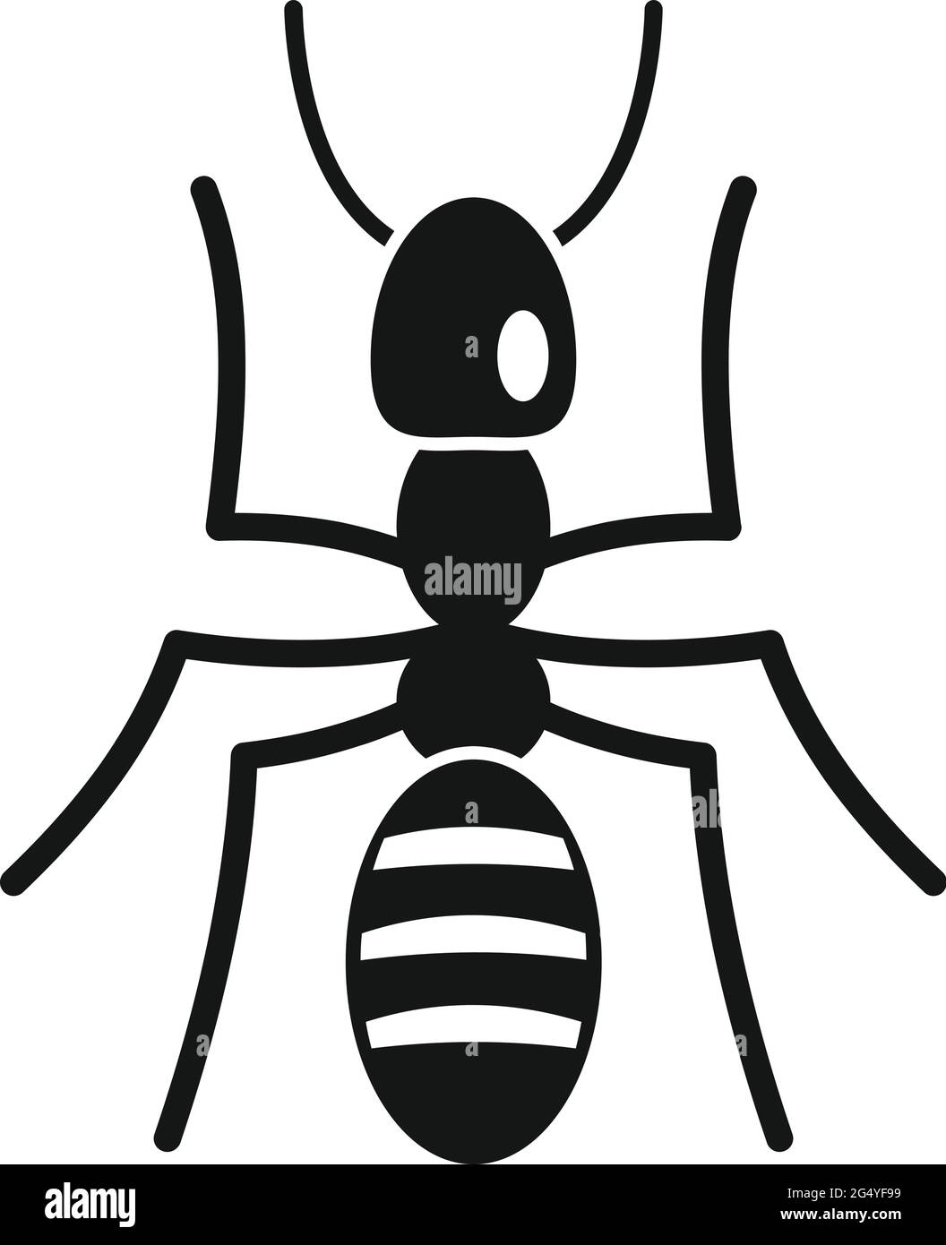 Icône soldat ant, style simple Illustration de Vecteur