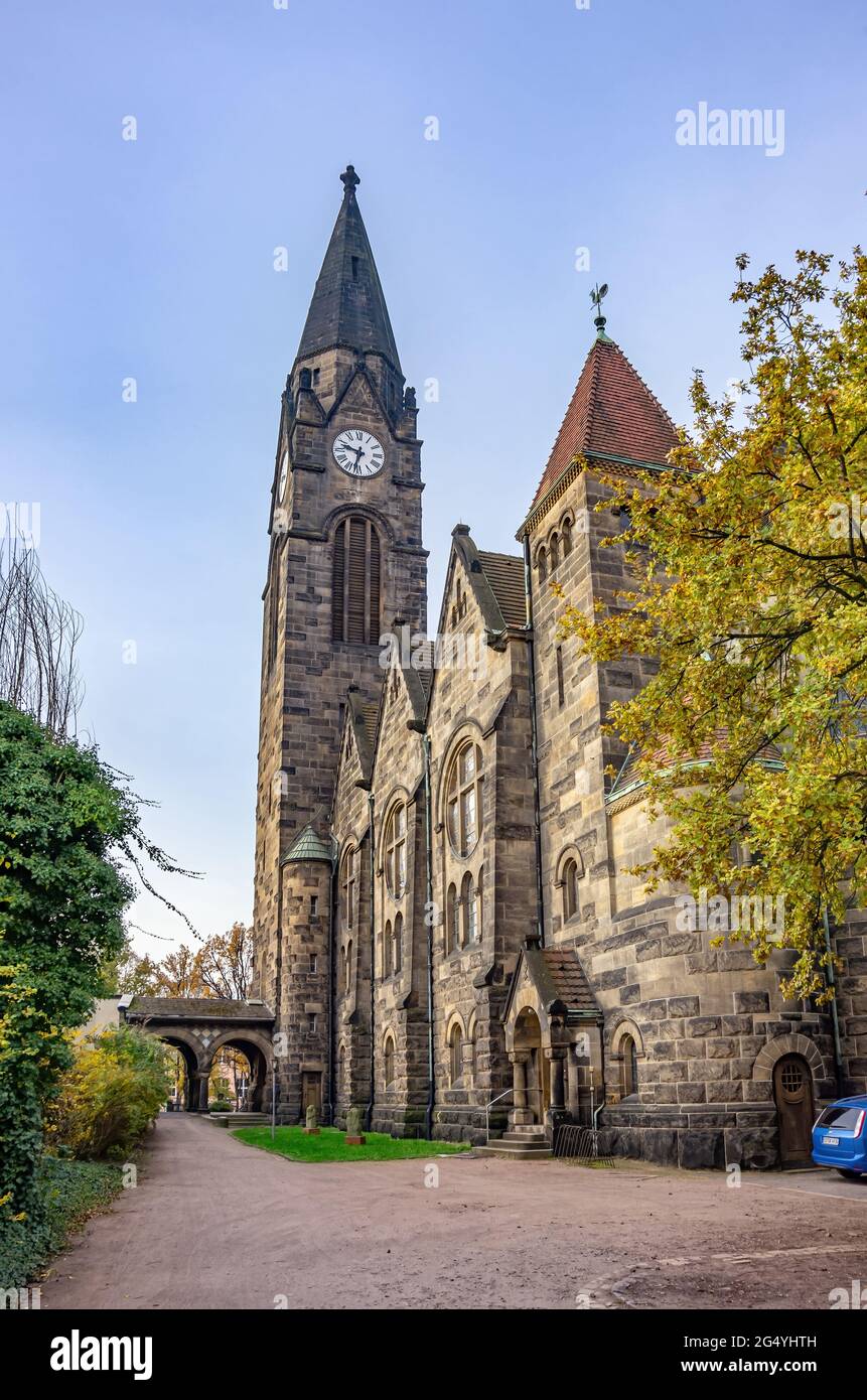 Église de réconciliation de Dresde, Saxe, Allemagne. Banque D'Images