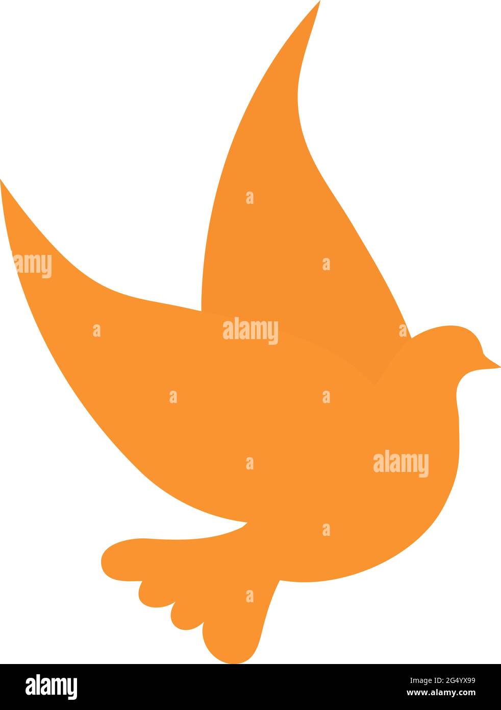 orange colombe survolant sur fond Illustration de Vecteur