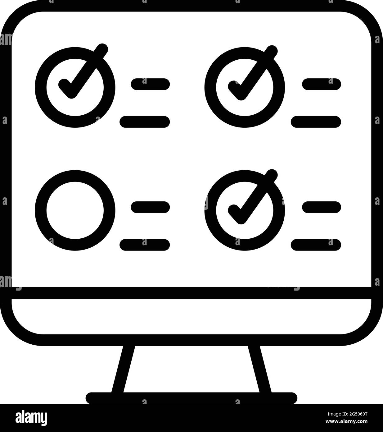 Icône d'ordinateur des produits réglementés. Contour des produits réglementés icône vecteur informatique pour la conception de sites Web isolée sur fond blanc Illustration de Vecteur