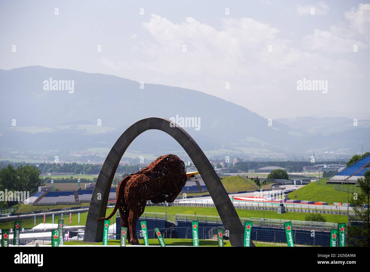 Illustration de la piste pendant la Formule 1 Grosser Preis Der Steiermark 2021, Grand Prix de Styrie 2021, 8e manche du Championnat du monde de Formule 1 2021 de la FIA du 25 au 27 juin 2021 sur le Red Bull Ring, à Spielberg, Autriche - photo Joao Filipe / DPPI / LiveMedia Banque D'Images