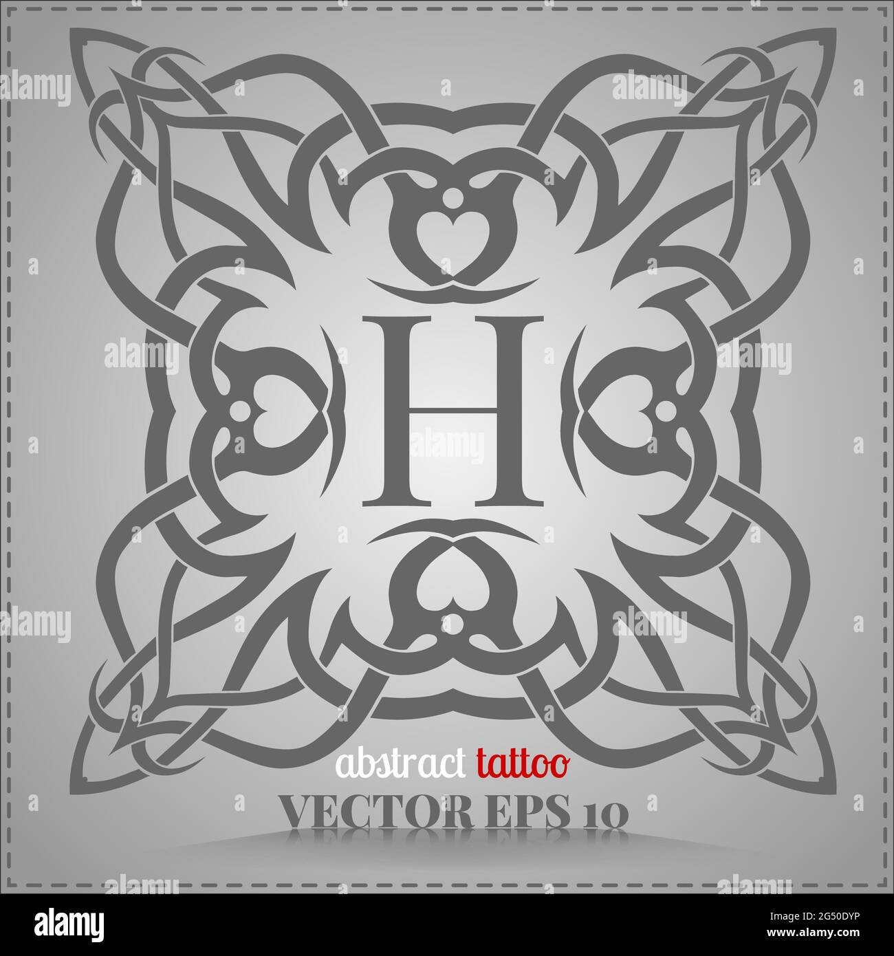 Motif celtique, personnalisé, élément abstrait tatouage pour votre créativité Banque D'Images