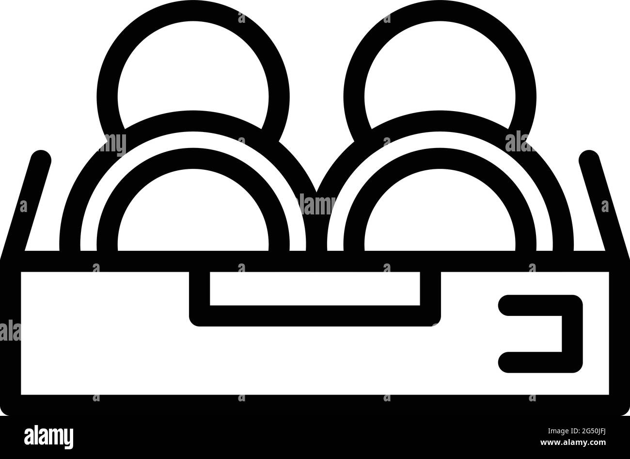 Icône de réparation de la maison du lave-vaisselle. Contour réparer lave-vaisselle Home icône vectorielle pour la conception de la bande isolée sur fond blanc Illustration de Vecteur