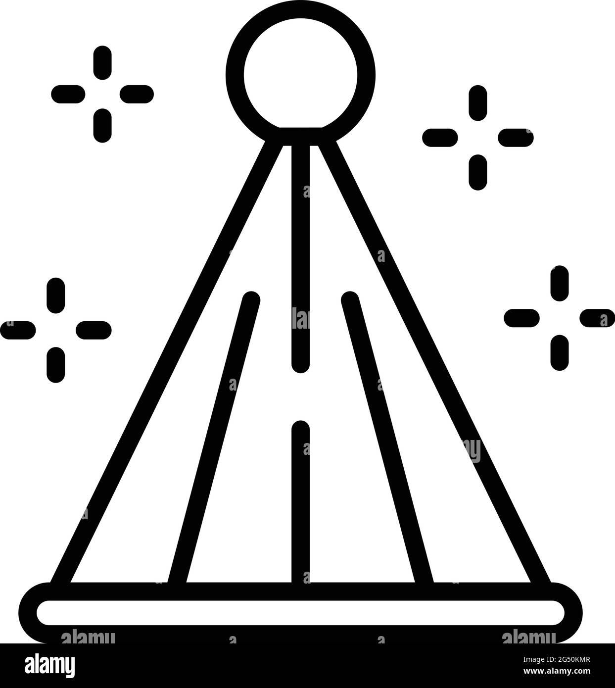 Icône de chapeau de fête artistique. Outline Art Party Hat icône vectorielle pour la conception de sites Web isolée sur fond blanc Illustration de Vecteur