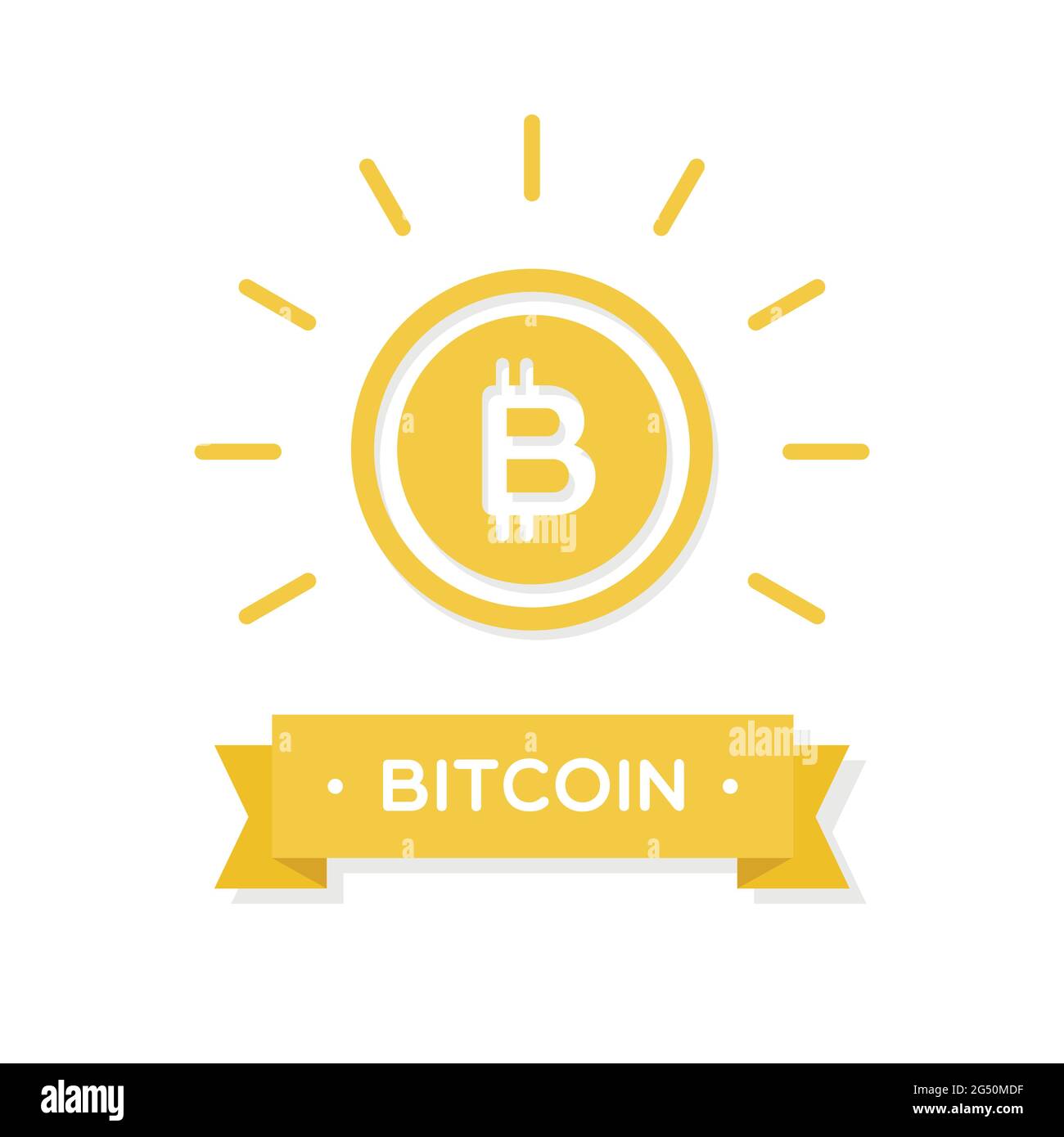 Bitcoin. Concept de devise Crypto. Monnaie numérique. Illustration vectorielle, conception plate Illustration de Vecteur