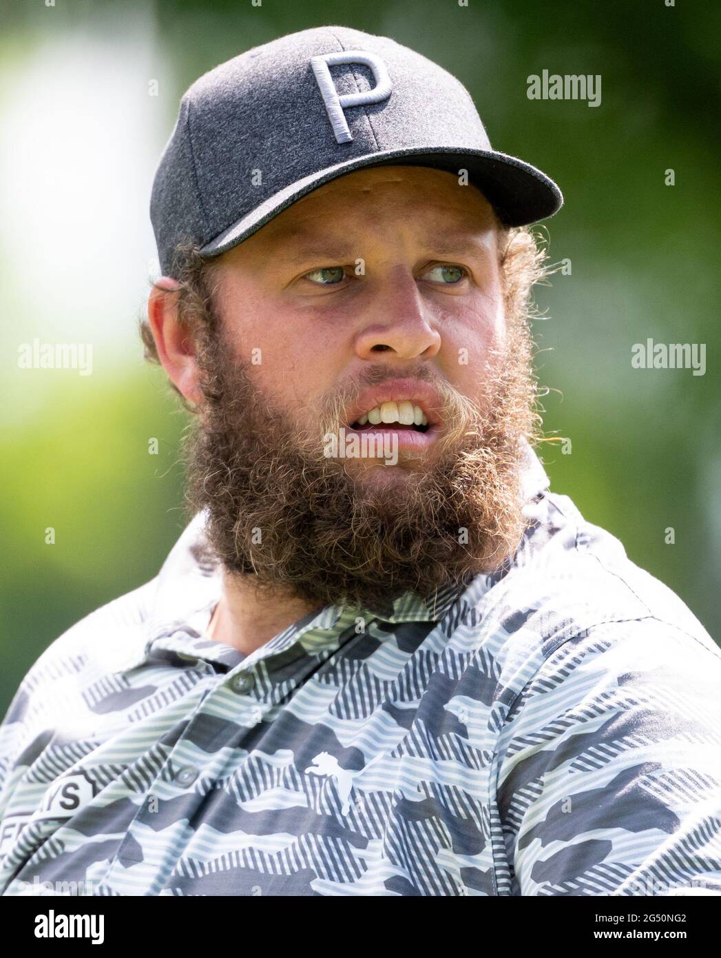 Moosinning, Allemagne. 24 juin 2021. Golf: Circuit européen - International Open, singles, Men, 1er tour. Andrew Johnston d'Angleterre en action. Credit: Sven Hoppe/dpa/Alay Live News Banque D'Images