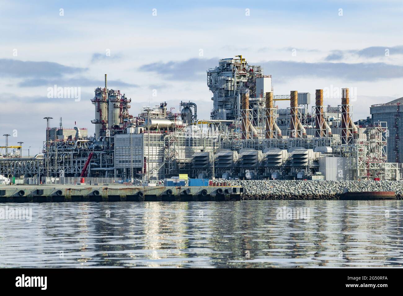 Raffinerie de gaz à Hammerfest, nord de la Norvège Banque D'Images