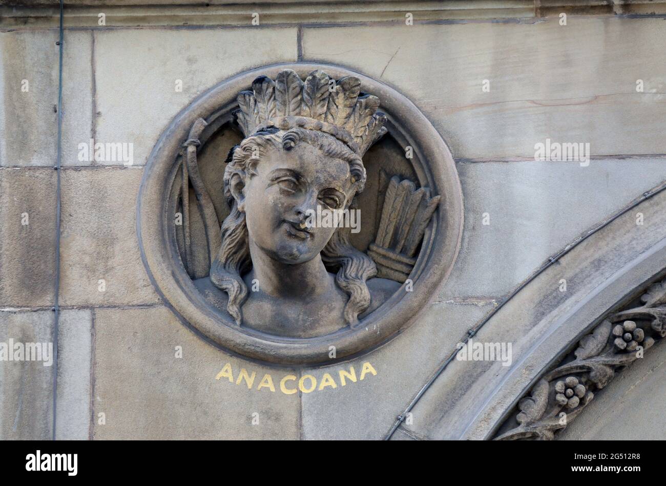La reine Anacoana de Cuba à l'édifice Hargreaves de Liverpool Banque D'Images