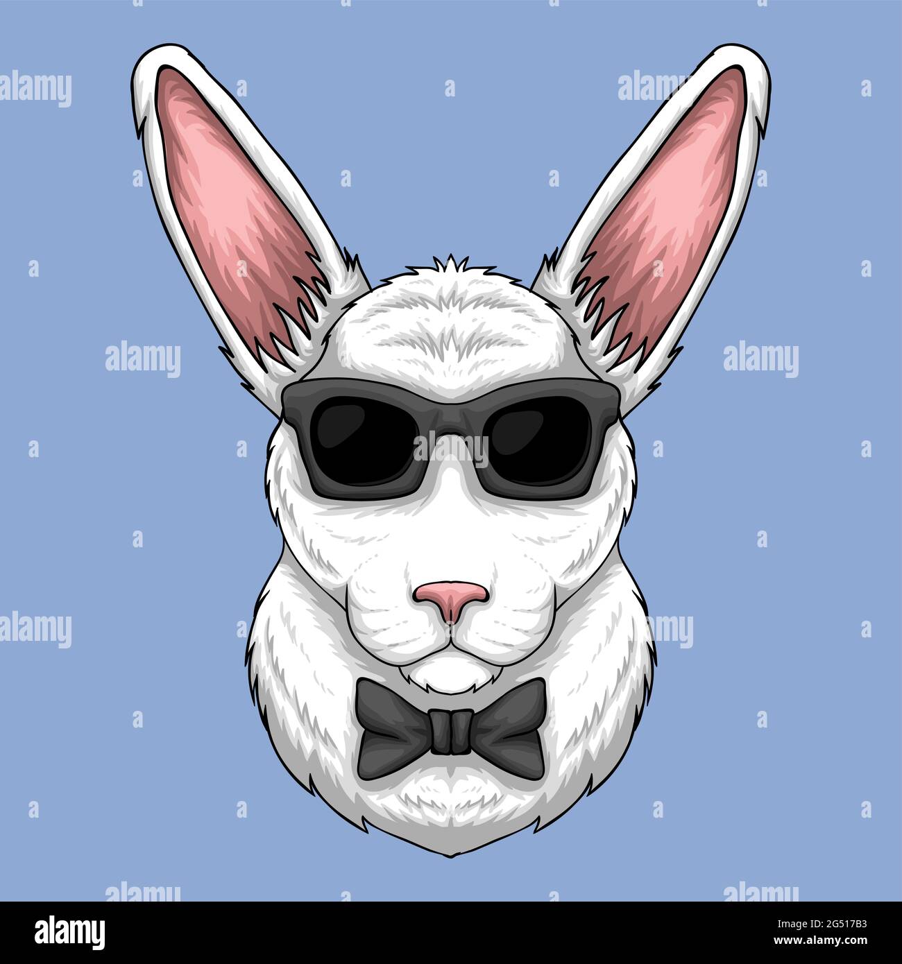 Illustration vectorielle de lunettes de lapin Illustration de Vecteur