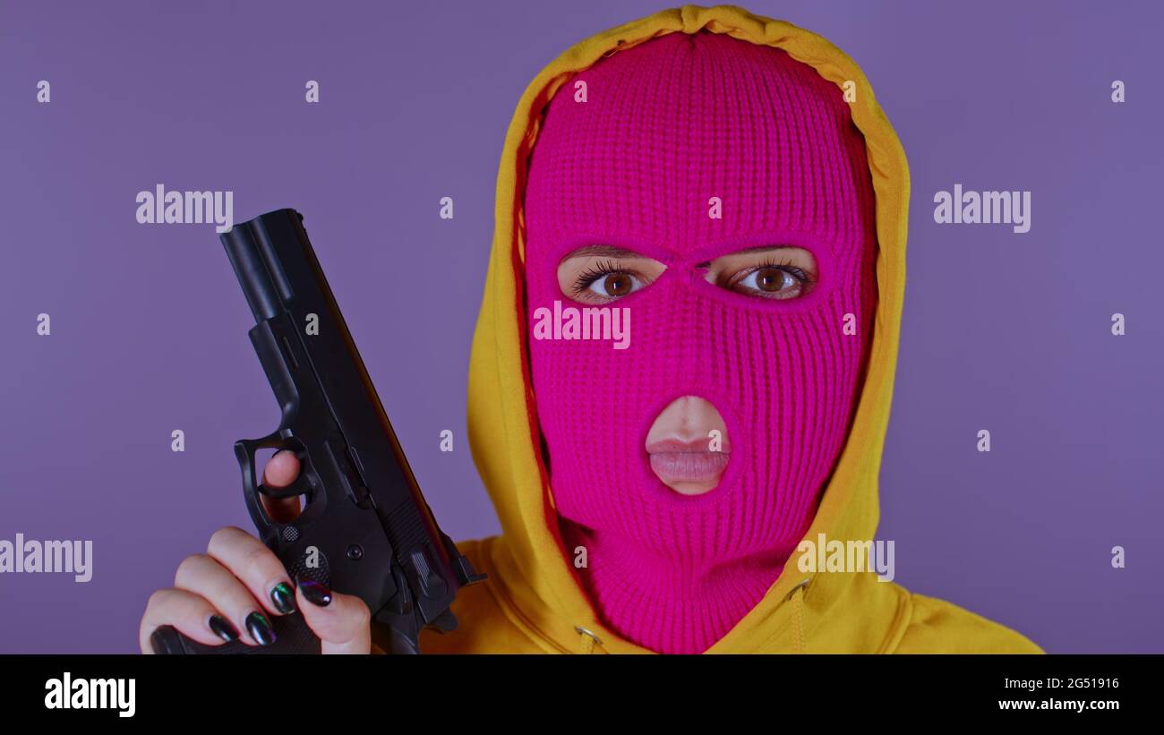 Balaclava femme rose