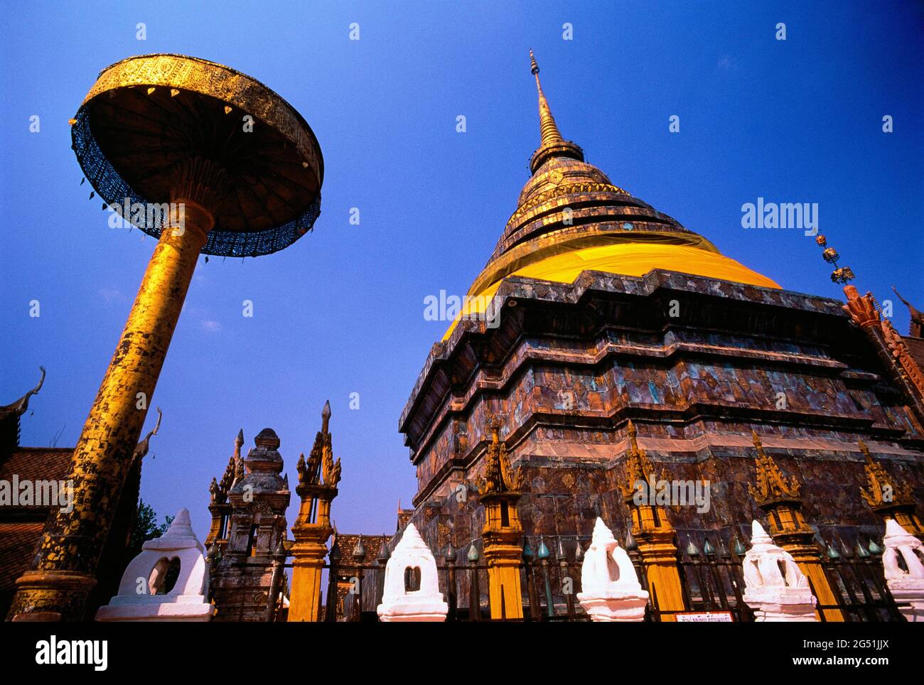 Temple Wat Phra That Lampang Luang, Lampang, Thaïlande Banque D'Images