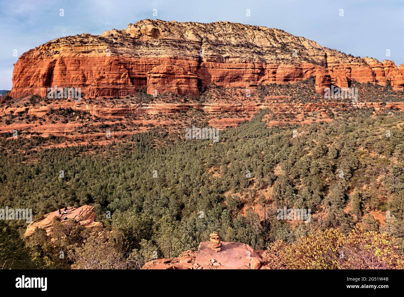 Vue sur les paysages du désert depuis le Devil's Bridge, Sedona, Arizona, U.S.A Banque D'Images