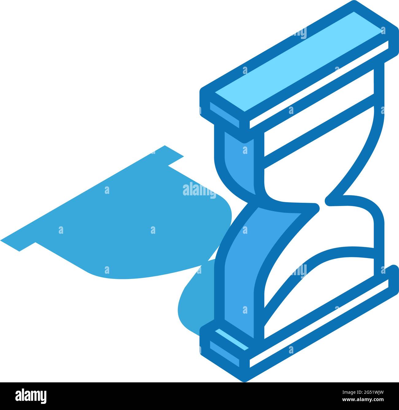 Icône isométrique HourGlass. Gestion du temps, date limite, symbole de ligne 3D de l'horloge de sable. Illustration de Vecteur