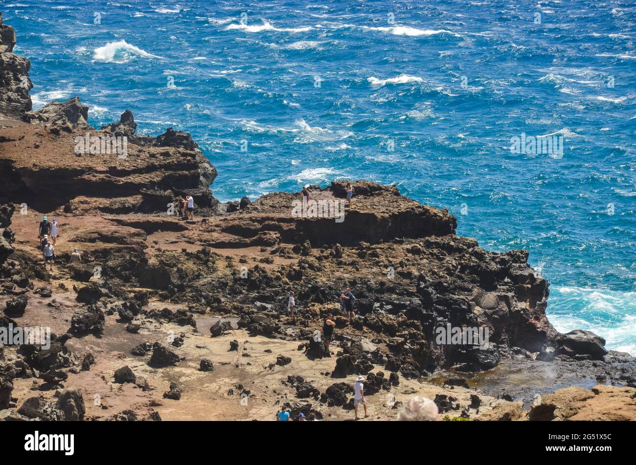 Nakalele Blowhole, Maui, île d'Hawaï, États-Unis. 10 juin 2021. Banque D'Images