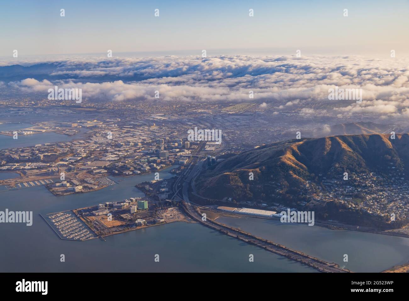 Vue aérienne de l'État de montagne San Bruno et du parc du comté de Californie Banque D'Images